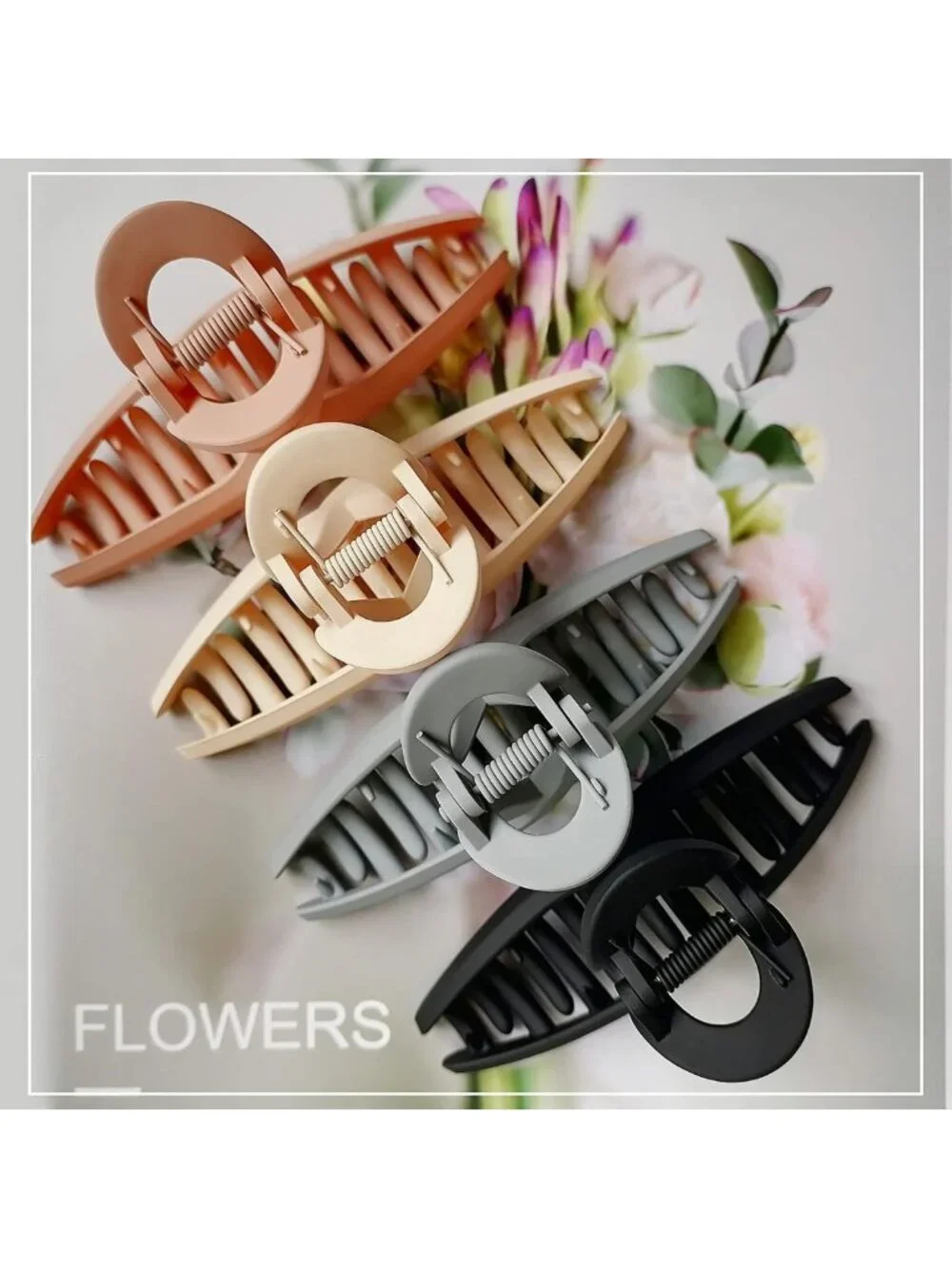 Large Matte Hair Claw Clips - No Slip Butterfly Jaw Clips for All Hair Types, 4